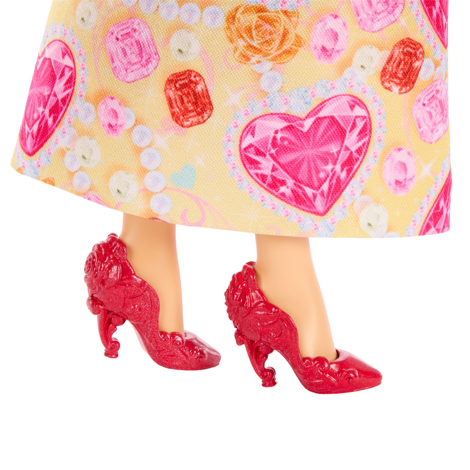 Mattel Disney Princess: Bambola Belle Jewel Reveal con 9 accessori a sorpresa e portagioie a forma di cuore
