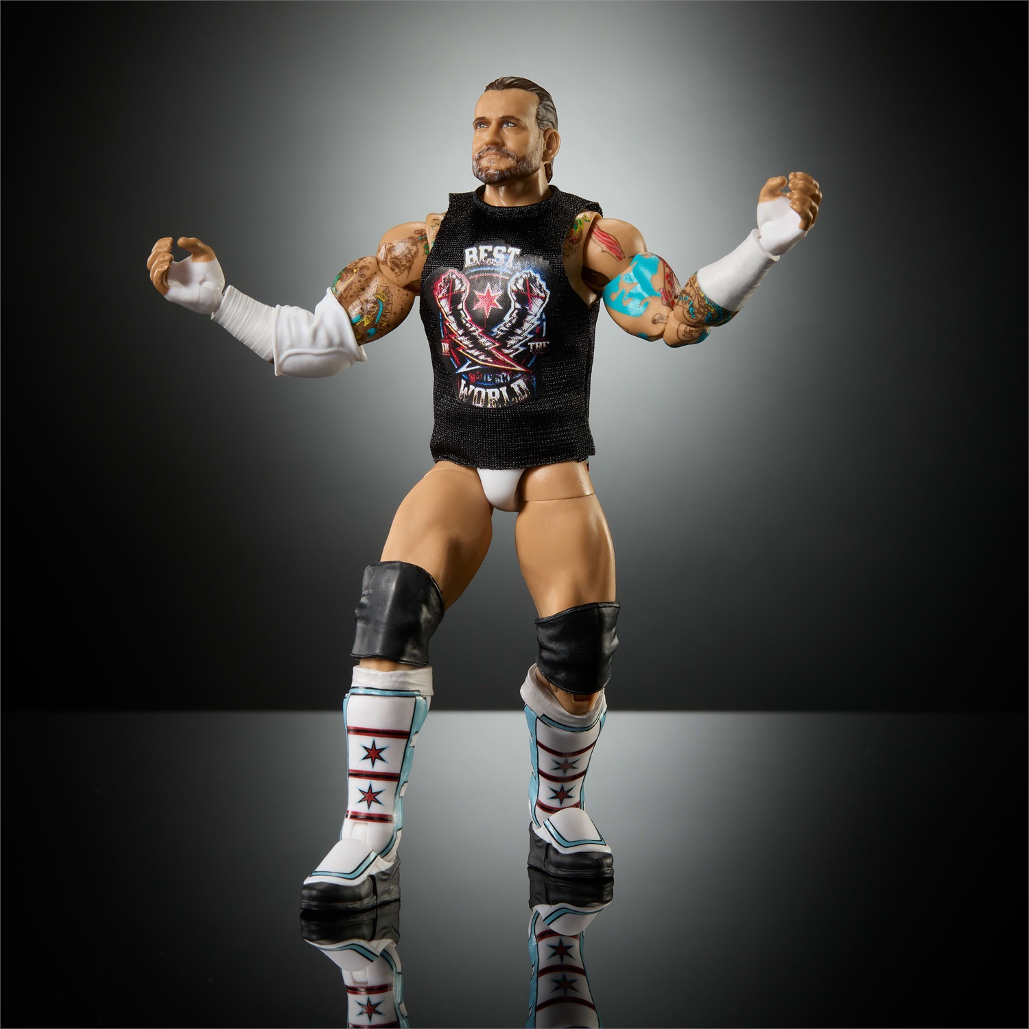 Mattel WWE Elite Collection CM Punk - Action Figure Collezionabile con 25 Punti di Articolazione e Mani Intercambiabili, 8 Anni, JHT46