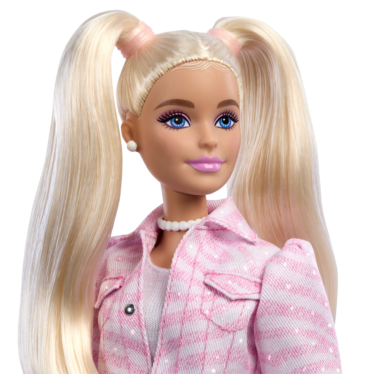 Barbie Deluxe Style n. 9 - Bambola Bionda con Outfit Denim Rosa, Giacca e Gonna Coordinate, Accessori Inclusi, 4 Anni, JJN69