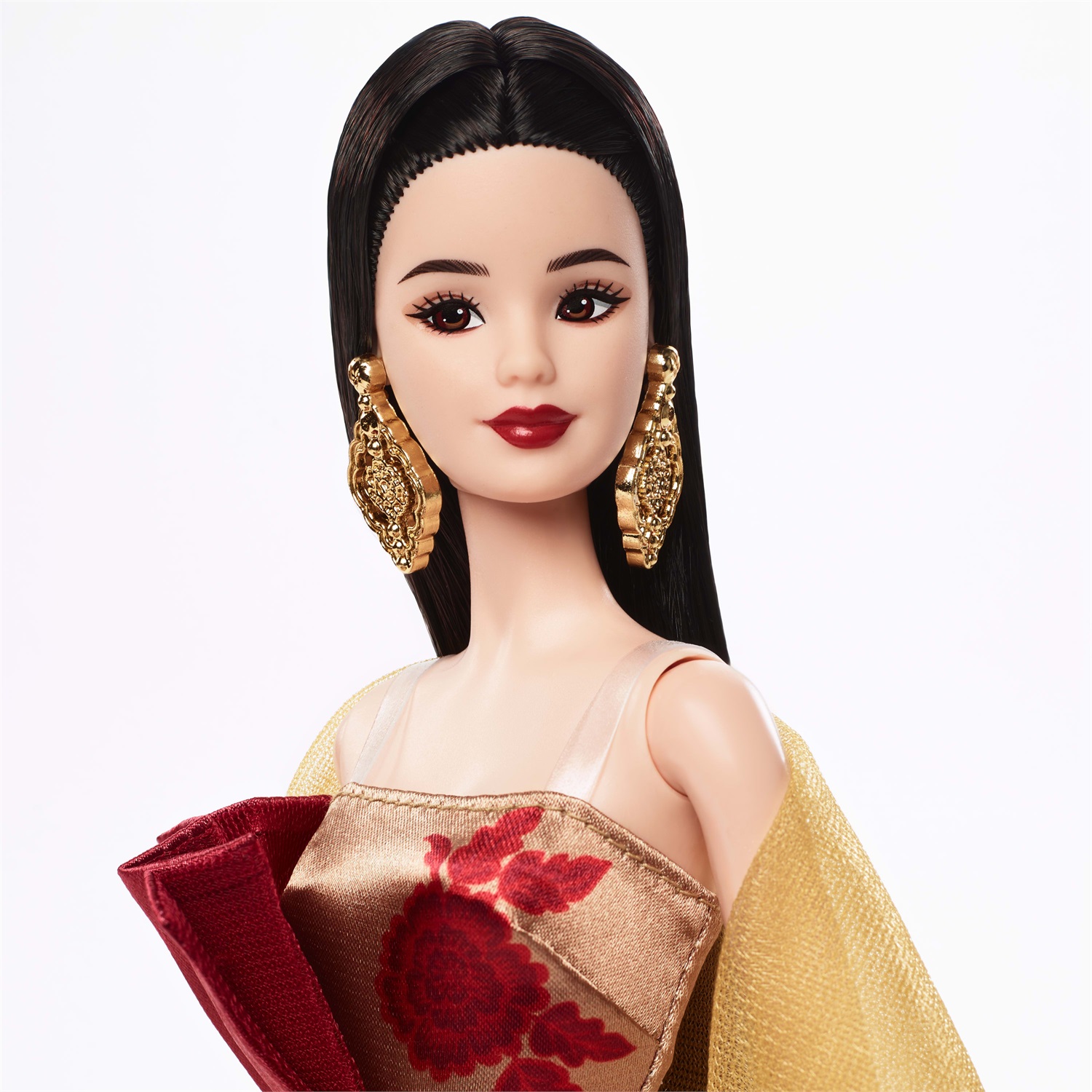 Barbie Signature - Bambola da Collezione Capodanno Lunare 2026 con Abito Rosso e Peonie Dorate