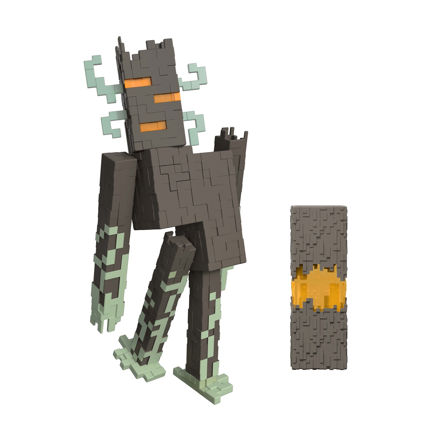 Mattel Minecraft - Action Figure Creaking con Luci Interattive, Suoni e Accessorio a Forma di Cuore, 20 cm, 6 anni