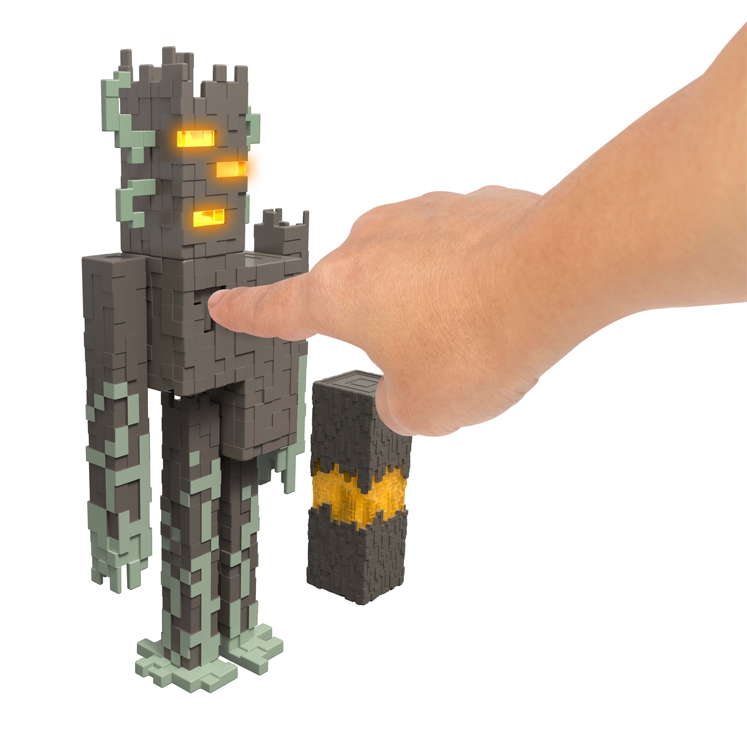 Mattel Minecraft - Action Figure Creaking con Luci Interattive, Suoni e Accessorio a Forma di Cuore, 20 cm, 6 anni