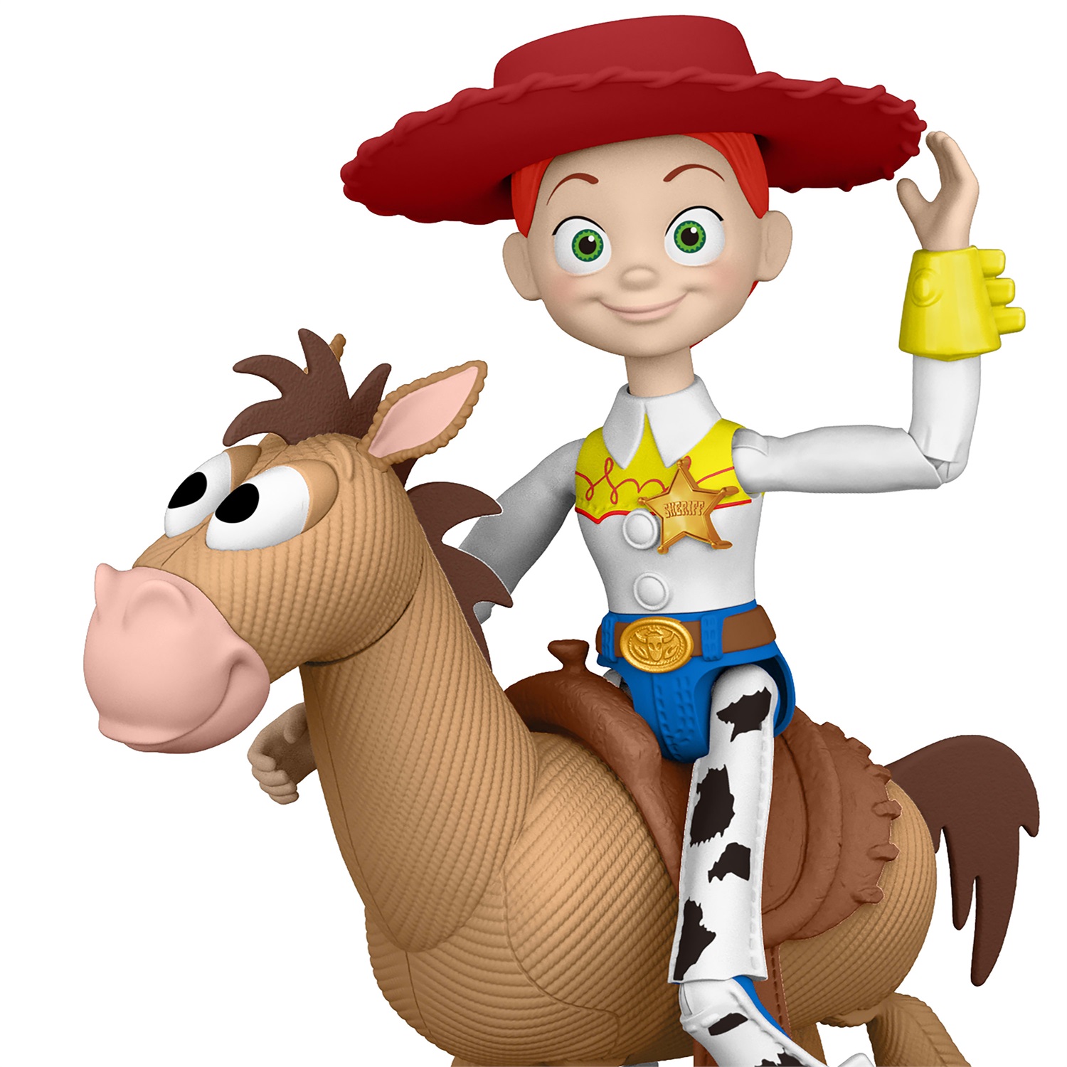 Mattel Toy Story 5 - Set di 2 Action Figures Jessie e Bullseye (18cm) con Cappello Rimovibile, Design Fedele al Film, Età 3