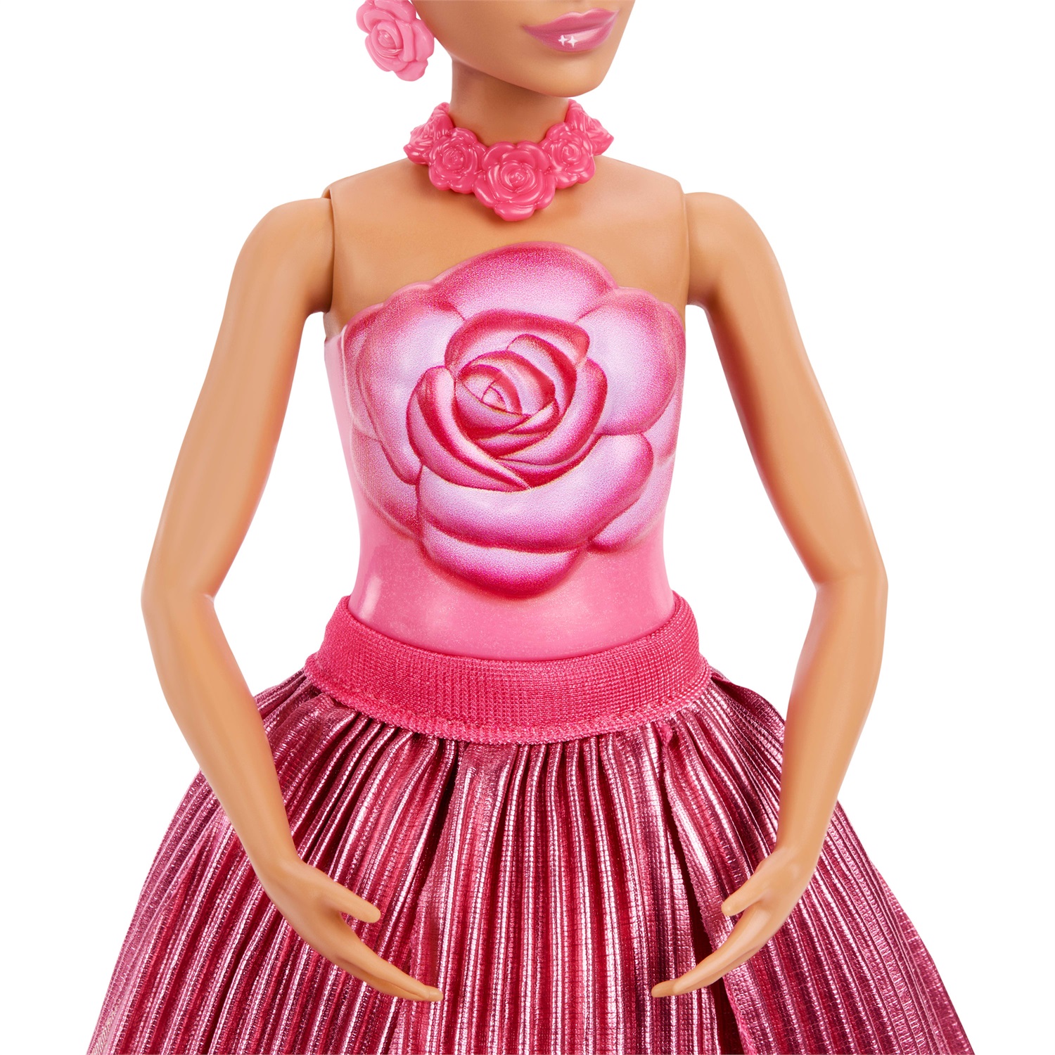 Barbie Flower Reveal - Bambola Profumata Rosa Rossa con Abito Floreale e Bouquet a Sorpresa