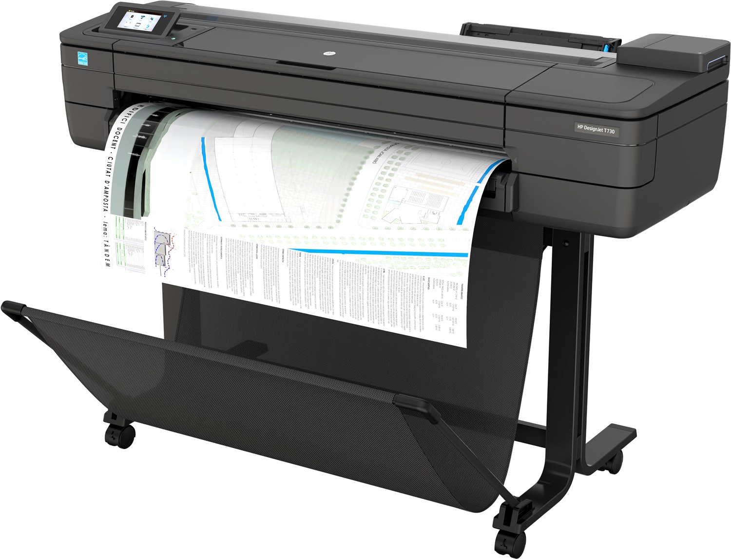 HP DesignJet T730 - Stampante Grandi Formati 36' Inkjet a Colori - 91,4 cm - 2400 x 1200 dpi - Gigabit LAN, Wi-Fi, USB