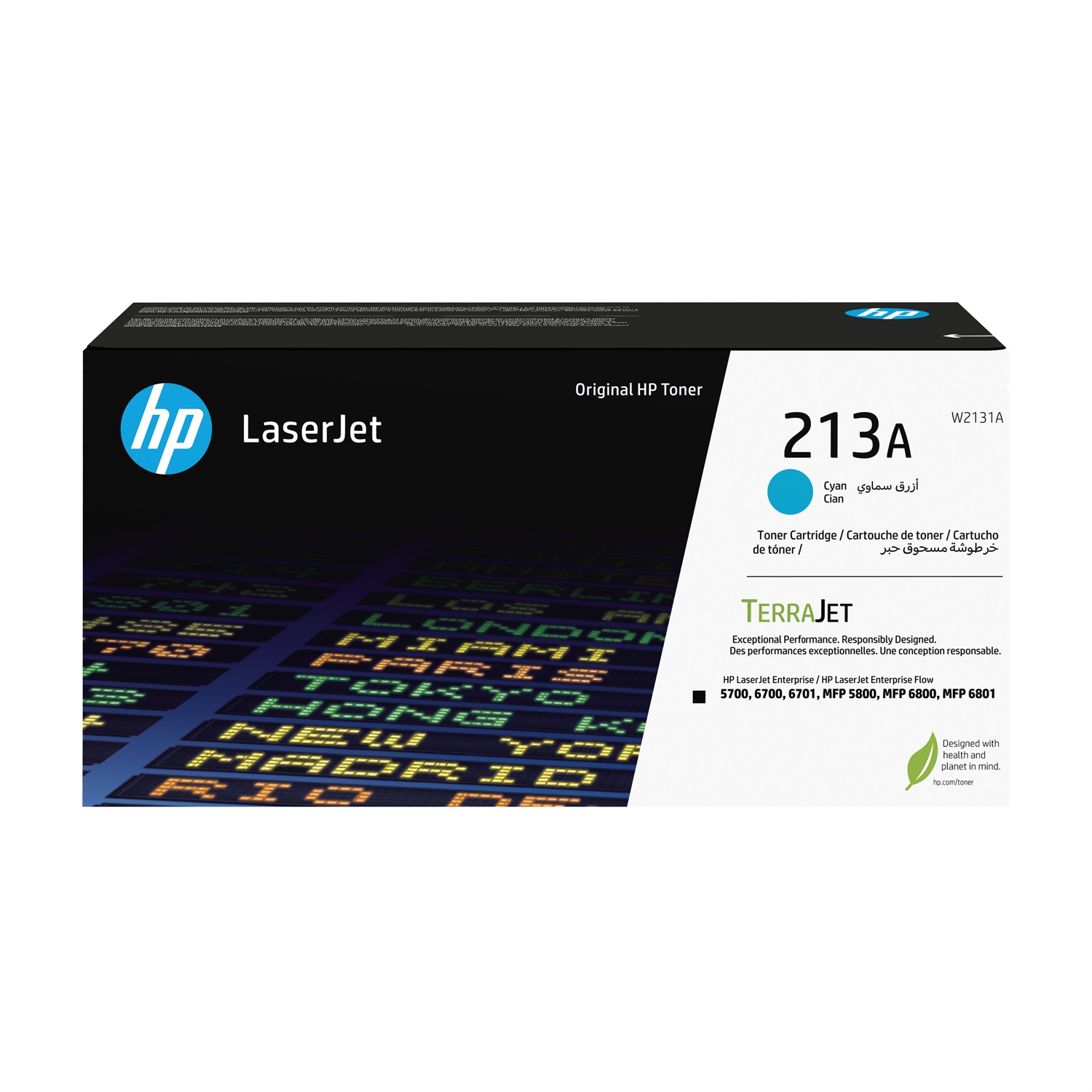 HP Cartuccia Toner Originale Ciano W2131A 213A - Fino a 3000 Pagine, Compatibile con Color LaserJet Enterprise