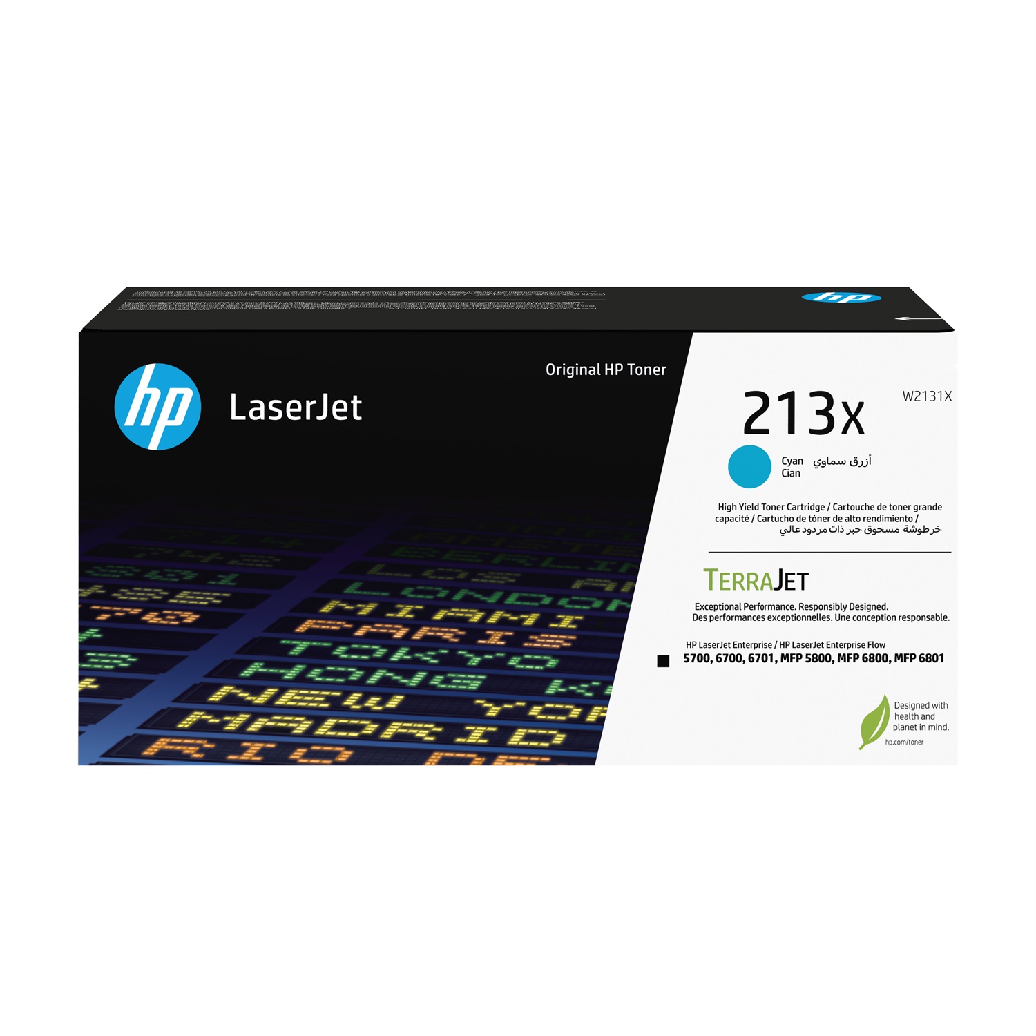 HP Cartuccia toner originale ciano ad alta capacità LaserJet 213X W2131X - Fino a 6000 pagine