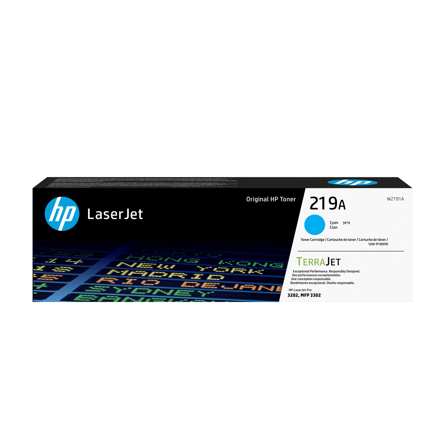 HP Cartuccia toner ciano originale LaserJet 219A W2191A - 1200 pagine, compatibile con Color LaserJet Pro