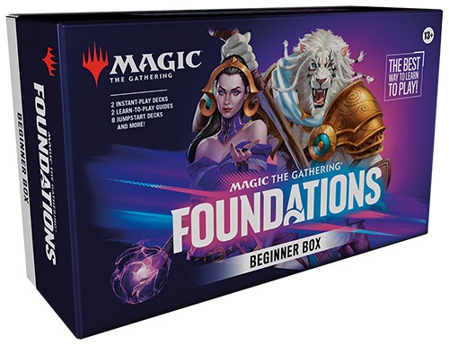 Wizards of The Coast Magic: The Gathering Foundations Beginner Box - Kit per principianti in Inglese con mazzi guidati e tappetini di gioco