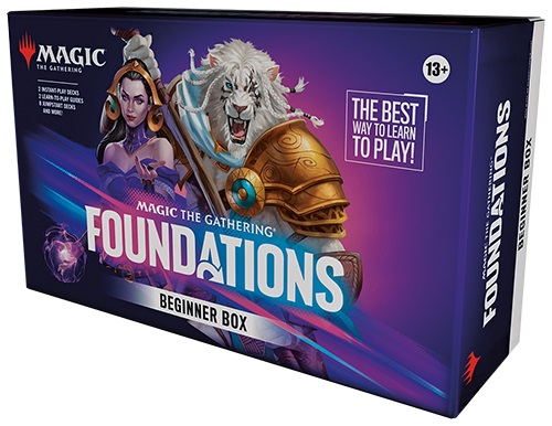 Wizards of The Coast Magic: The Gathering Foundations Beginner Box - Kit per principianti in Inglese con mazzi guidati e tappetini di gioco