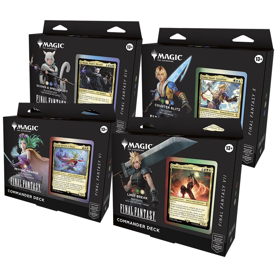 Magic: The Gathering Final Fantasy Commander Deck - Bundle di 4 mazzi in Inglese