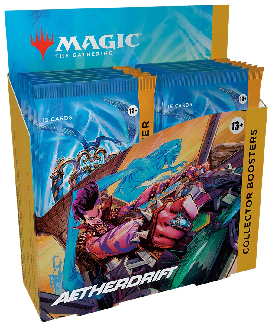 Wizards of the Coast Magic: The Gathering Aetherdrift Collector Booster Display - 12 Buste (180 Carte) - Versione Inglese