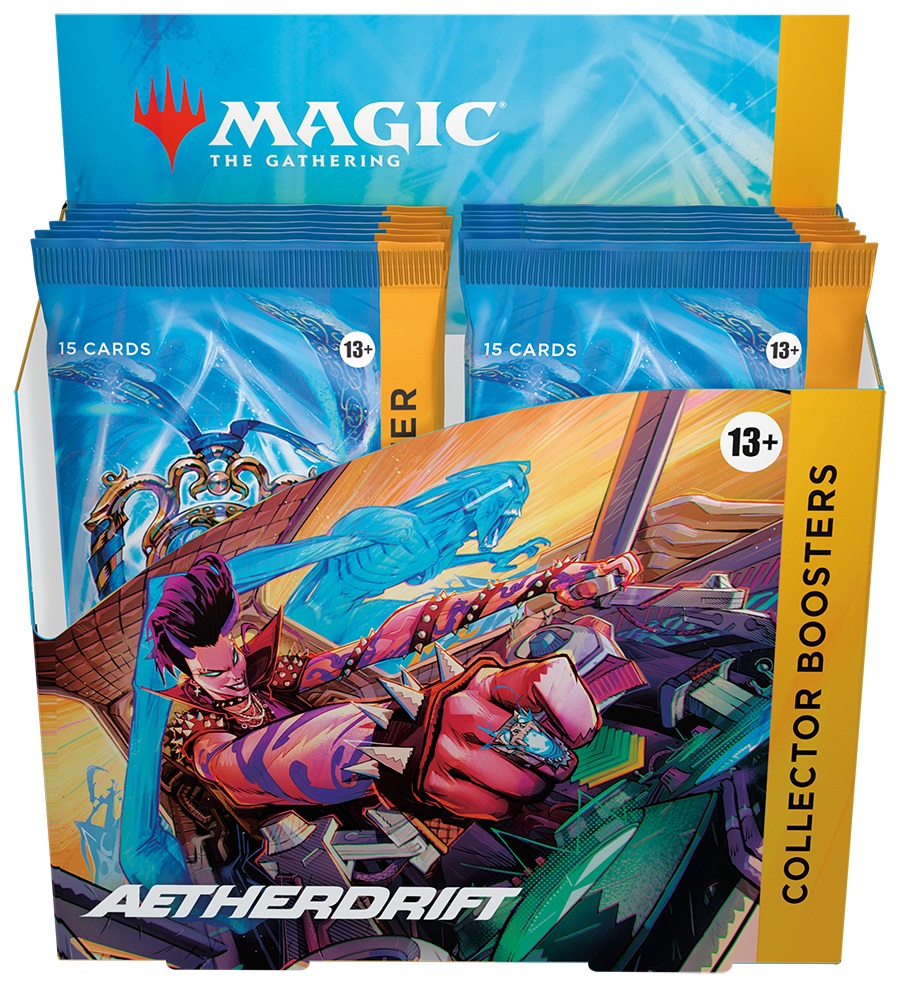 Wizards of the Coast Magic: The Gathering Aetherdrift Collector Booster Display - 12 Buste (180 Carte) - Versione Inglese