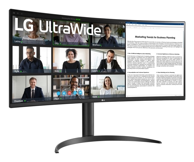 LG 34WR55QK-B Monitor Curvo UltraWide 34