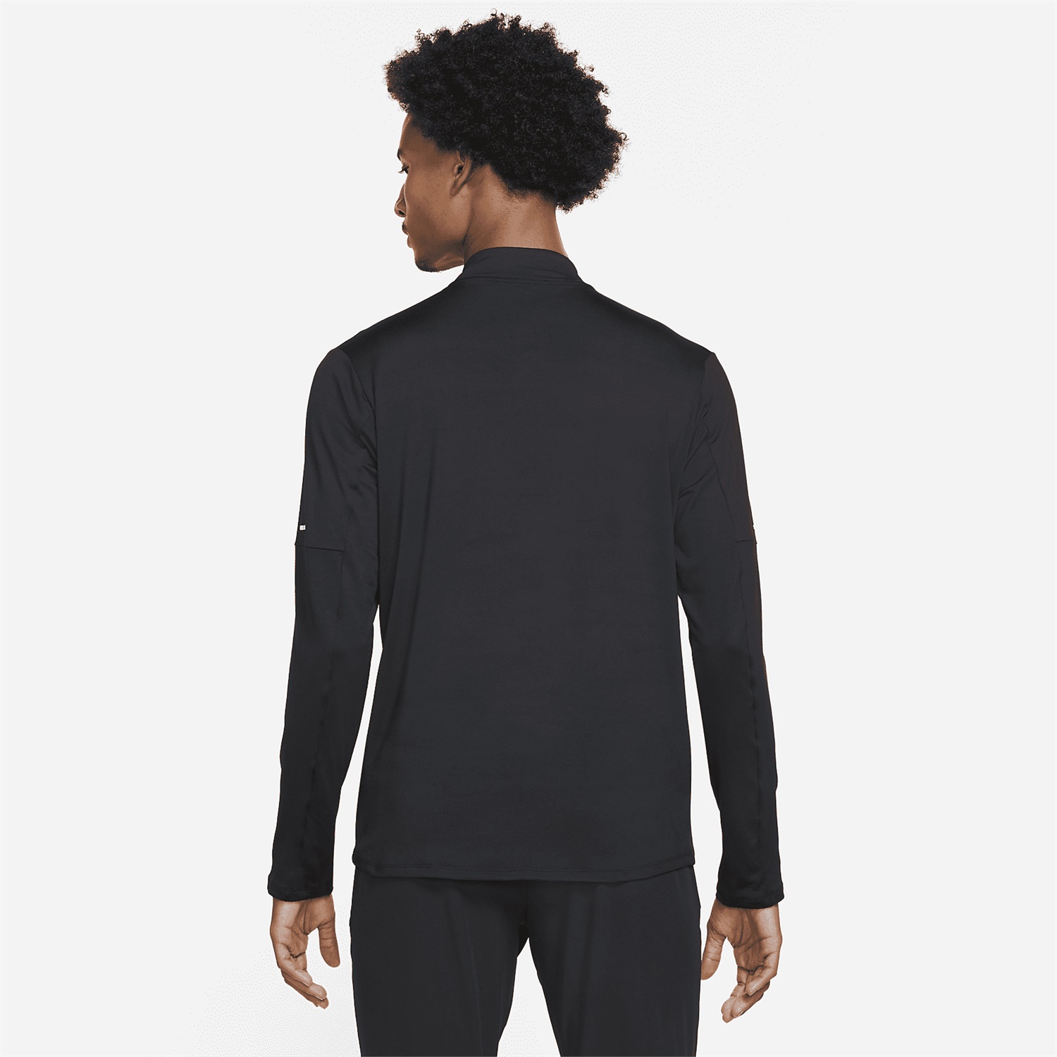 Nike Maglia Lunga Dri-Fit Element Reflective Nero Unisex-Adulto con Zip a 1/2 - Taglie L e XL