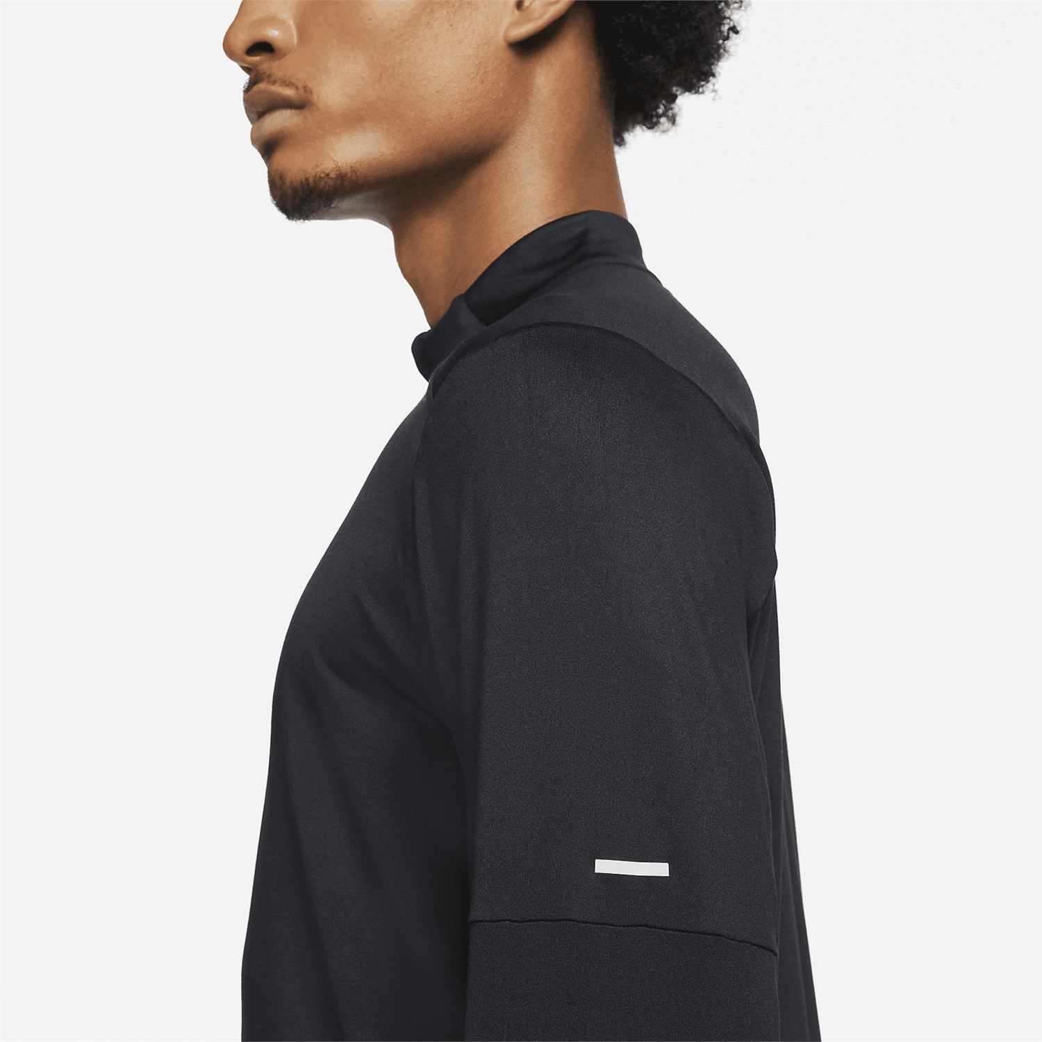Nike Maglia Lunga Dri-Fit Element Reflective Nero Unisex-Adulto con Zip a 1/2 - Taglie L e XL