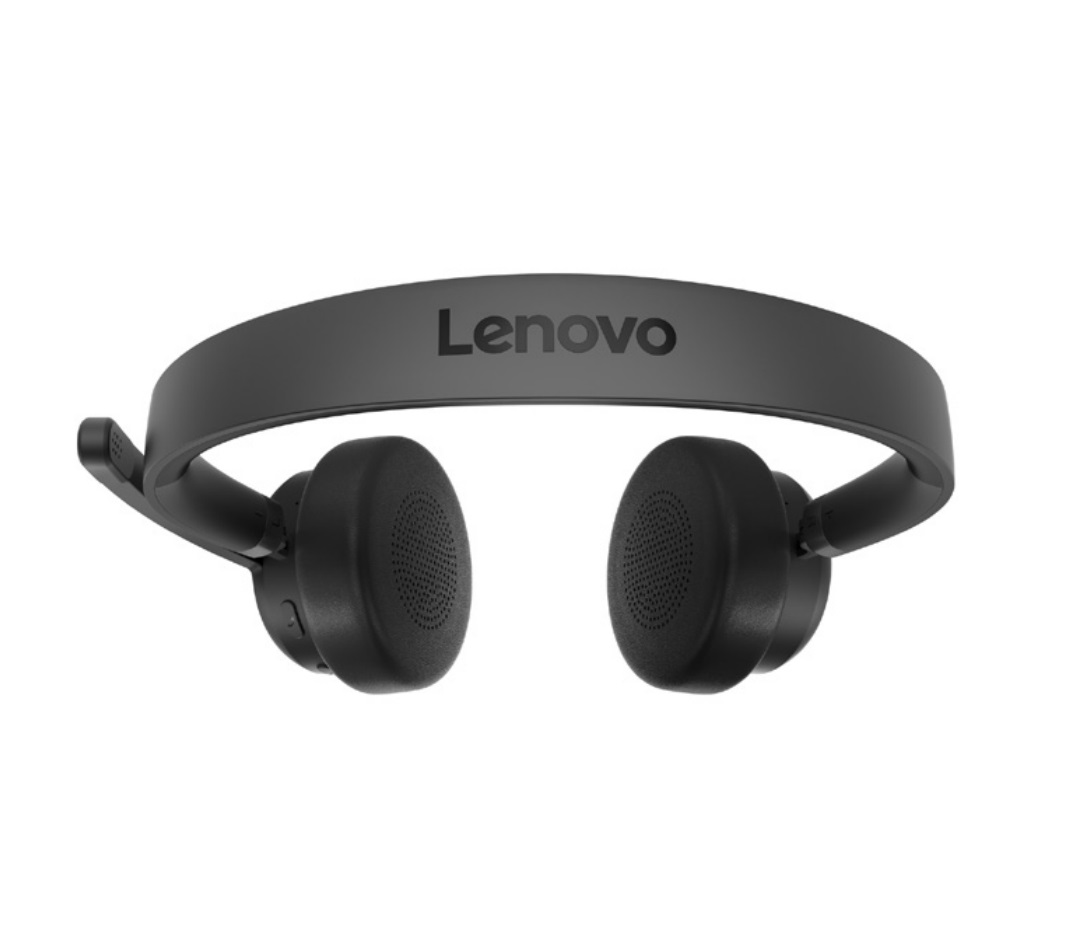 Lenovo Wireless VoIP Headset Auricolare a Padiglione Bluetooth per Ufficio Nero - 20-20000 Hz, 140 g, Certificato Microsoft Teams