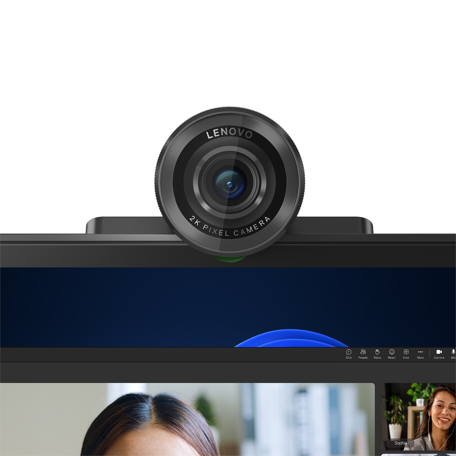 Lenovo 4XC1Q25245 Webcam QHD 2560 x 1440 con Microfono USB-C - Nero