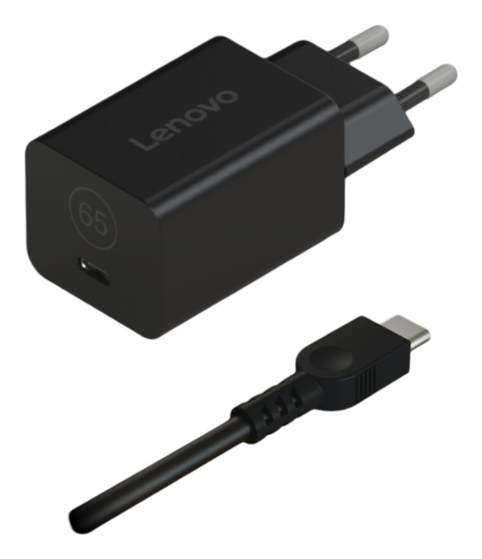 Lenovo 40AWGN65EU Adattatore GaN Nano 65W Interno Nero per Ricarica Rapida USB-C