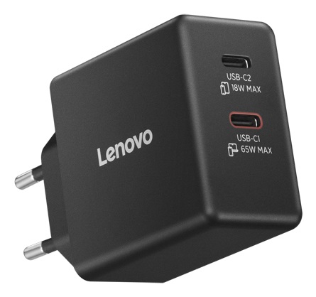 Lenovo 40AW065BEU Adattatore Universale 65W Interno/Esterno con 2 Porte USB-C e Cavo da 1,5 m