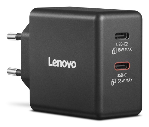 Lenovo 40AW065BEU Adattatore Universale 65W Interno/Esterno con 2 Porte USB-C e Cavo da 1,5 m