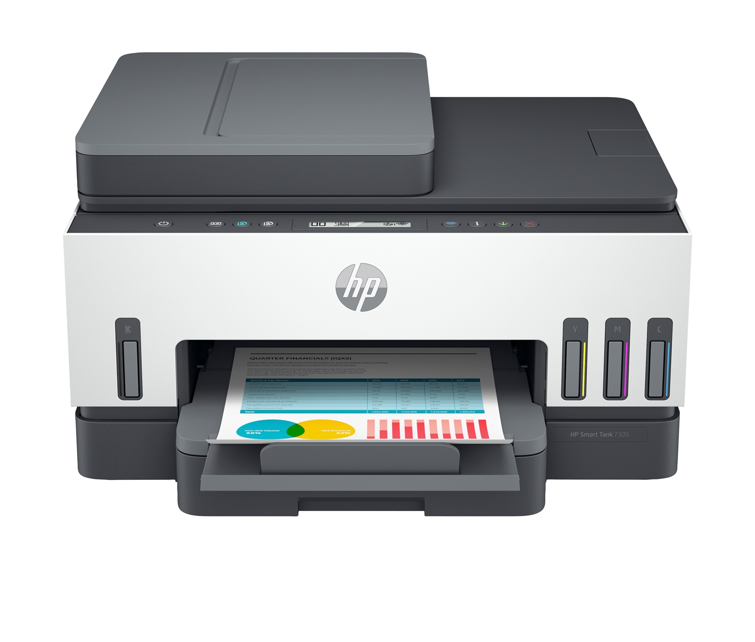 HP Smart Tank 7305 - Stampante Multifunzione A4, Colore, Wi-Fi, Stampa, Scansione, Copia, ADF 35 fogli, Fronte/Retro Automatico, Risoluzione 4800 x 1200 DPI