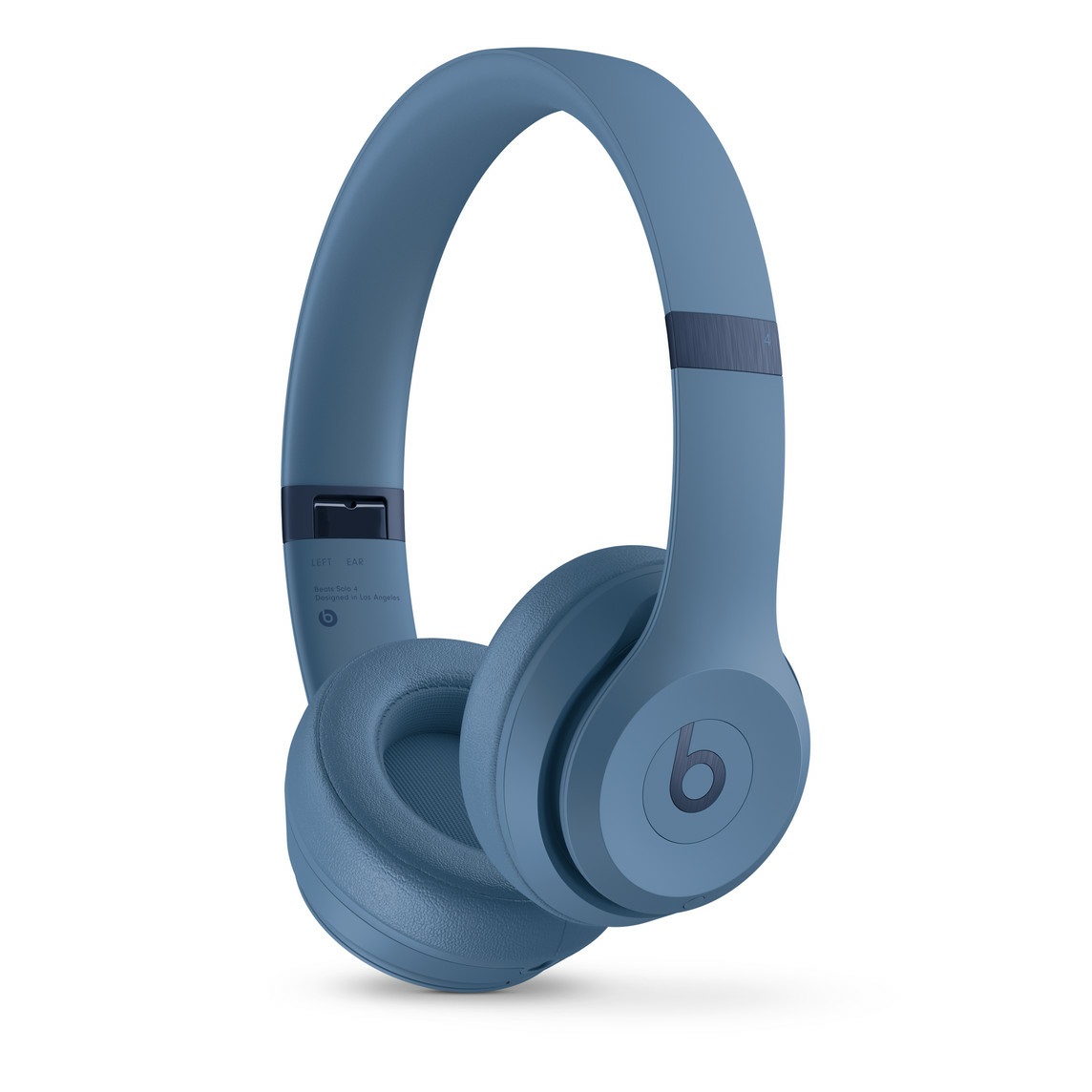 Beats by Dre Apple Beats Solo 4 - Cuffie wireless Bluetooth on-ear, autonomia fino a 50 ore, design ergonomico, audio spaziale, colore Blu ardesia