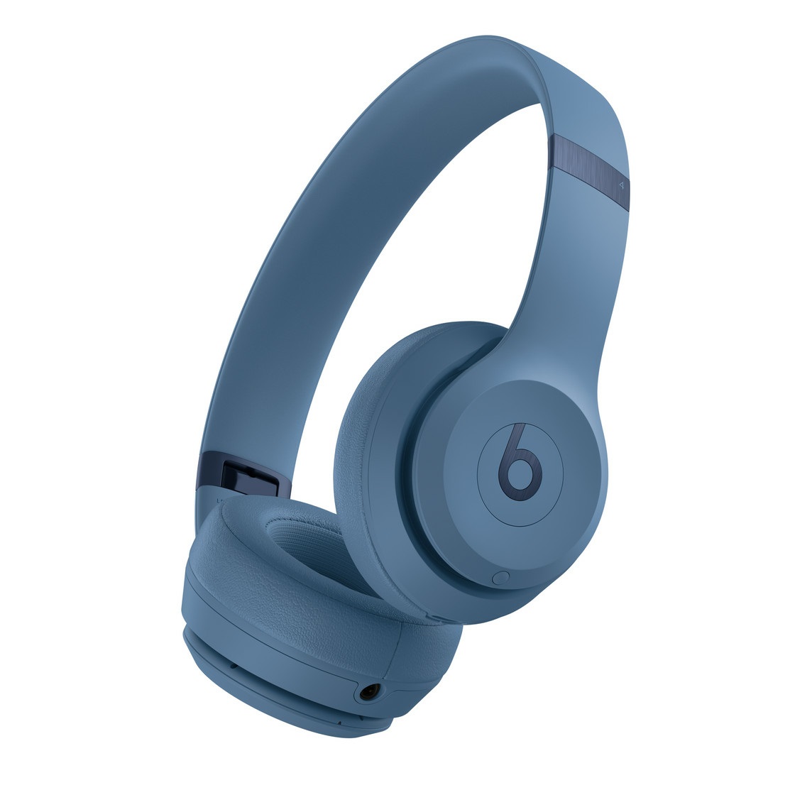 Beats by Dre Apple Beats Solo 4 - Cuffie wireless Bluetooth on-ear, autonomia fino a 50 ore, design ergonomico, audio spaziale, colore Blu ardesia