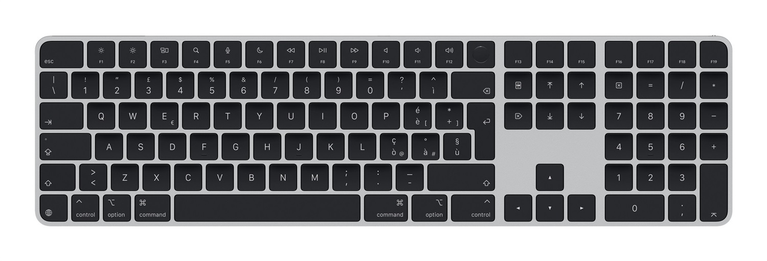 Apple Magic Keyboard con Touch ID e Tastierino Numerico - QWERTY Italiano - USB-C e Bluetooth - Nero - MXK83T/A