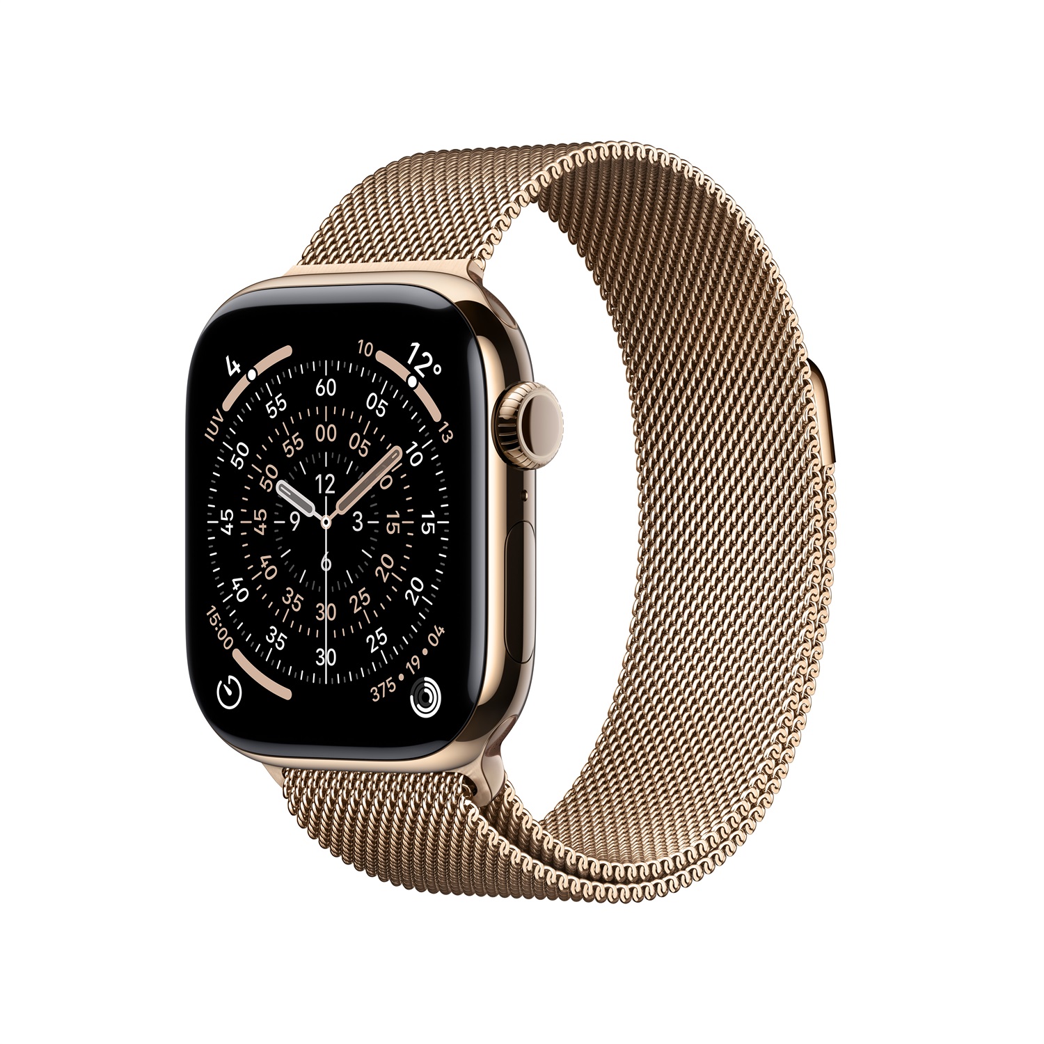 Apple Watch Series 11 GPS Cellular 42mm Cassa Titanio Oro con Loop in Maglia Milanese Oro - Monitoraggio Salute Avanzato