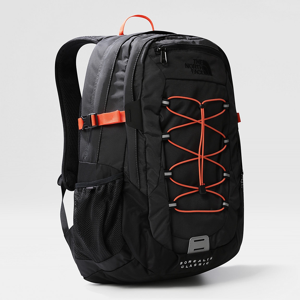The North Face Borealis Classic Zaino Sportivo Unisex Nylon Asphalt Grey/Retro Orange, Capacità 29 Litri, Scomparto per Laptop 15''