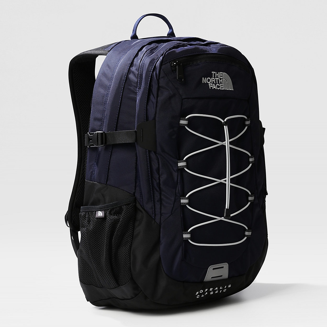 The North Face Borealis Classic Zaino Sportivo Unisex Navy/Tin Grey in Nylon - 29 Litri, Porta PC fino a 15'', Schienale Traspirante, Cintura Rimovibile