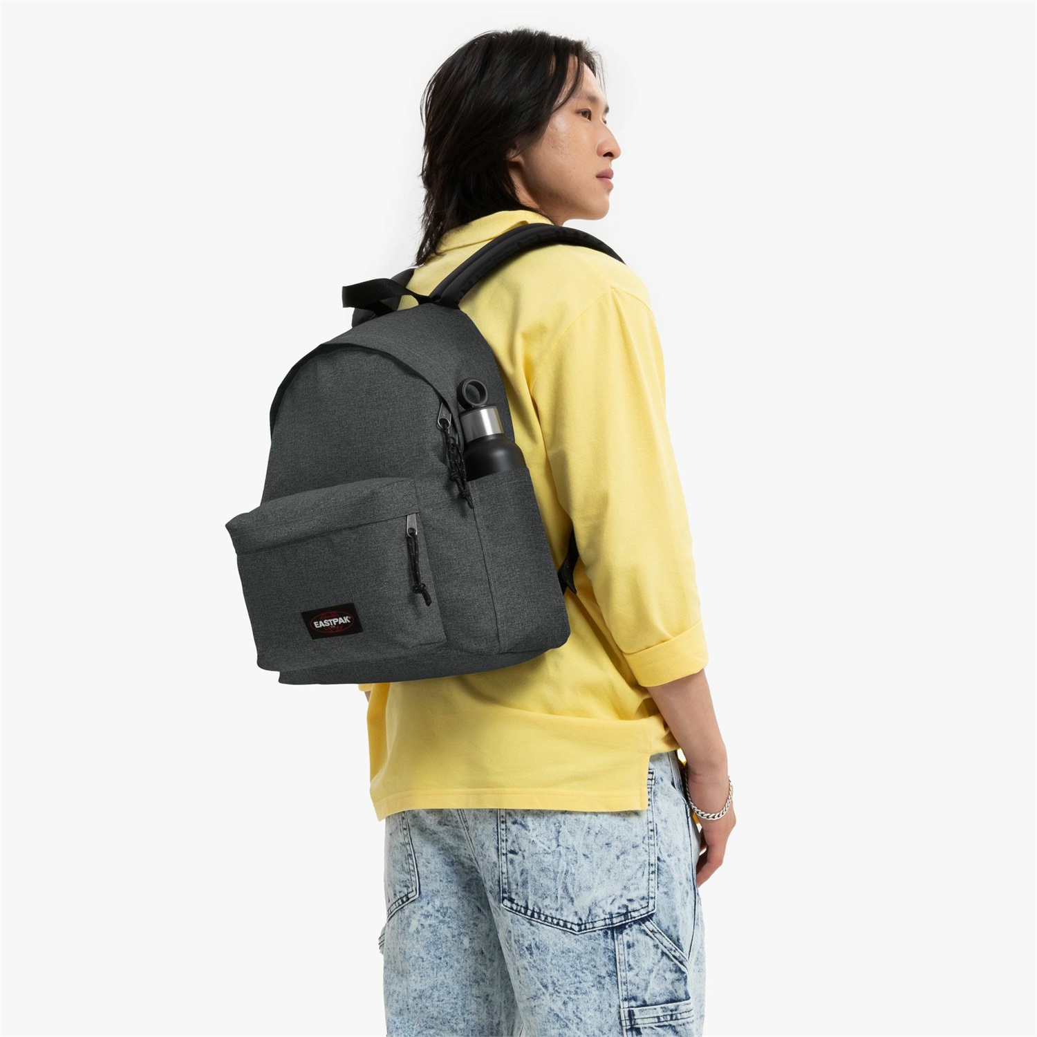 Eastpak Day Pak'r Zaino Casual Grigio Asphalt Grey con Scomparto per Laptop e Tasche Multifunzionali