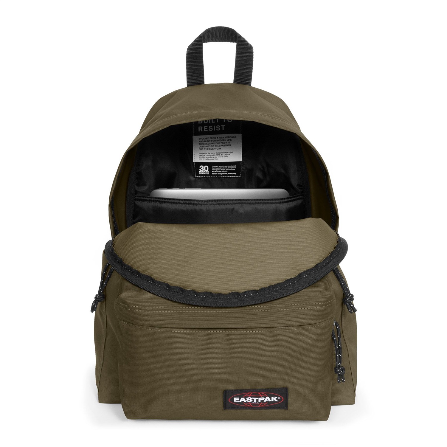 Eastpak Day Pak'r Army Olive - Zaino Casual 24L con Scomparto per Laptop, Tasche Multifunzionali e Chiusura a Zip