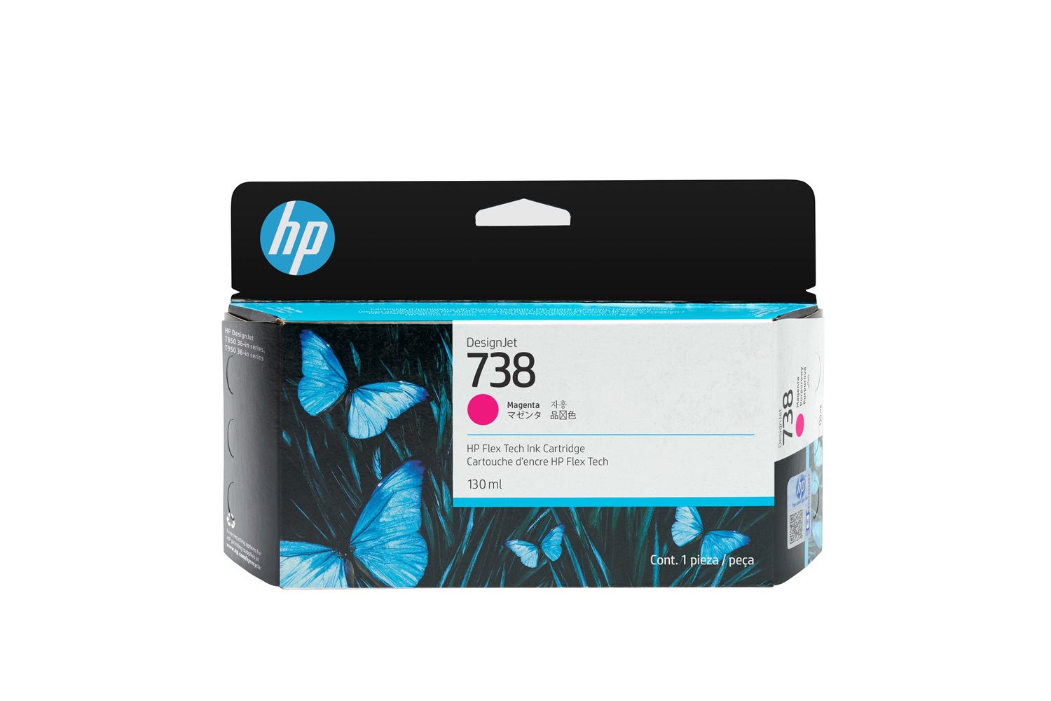 HP 738 Cartuccia d'Inchiostro Magenta Originale 130 ml per DesignJet T850 e T950