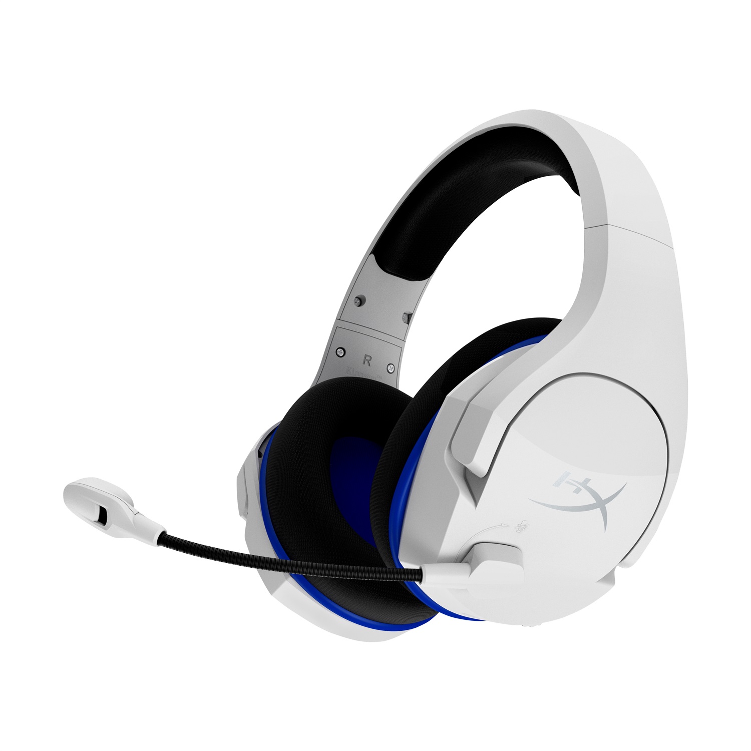 HyperX Cloud Stinger Core - Cuffie da gaming wireless Bianco/Blu - Compatibili con PS4 e PS5, Autonomia 17 ore, Driver 40 mm