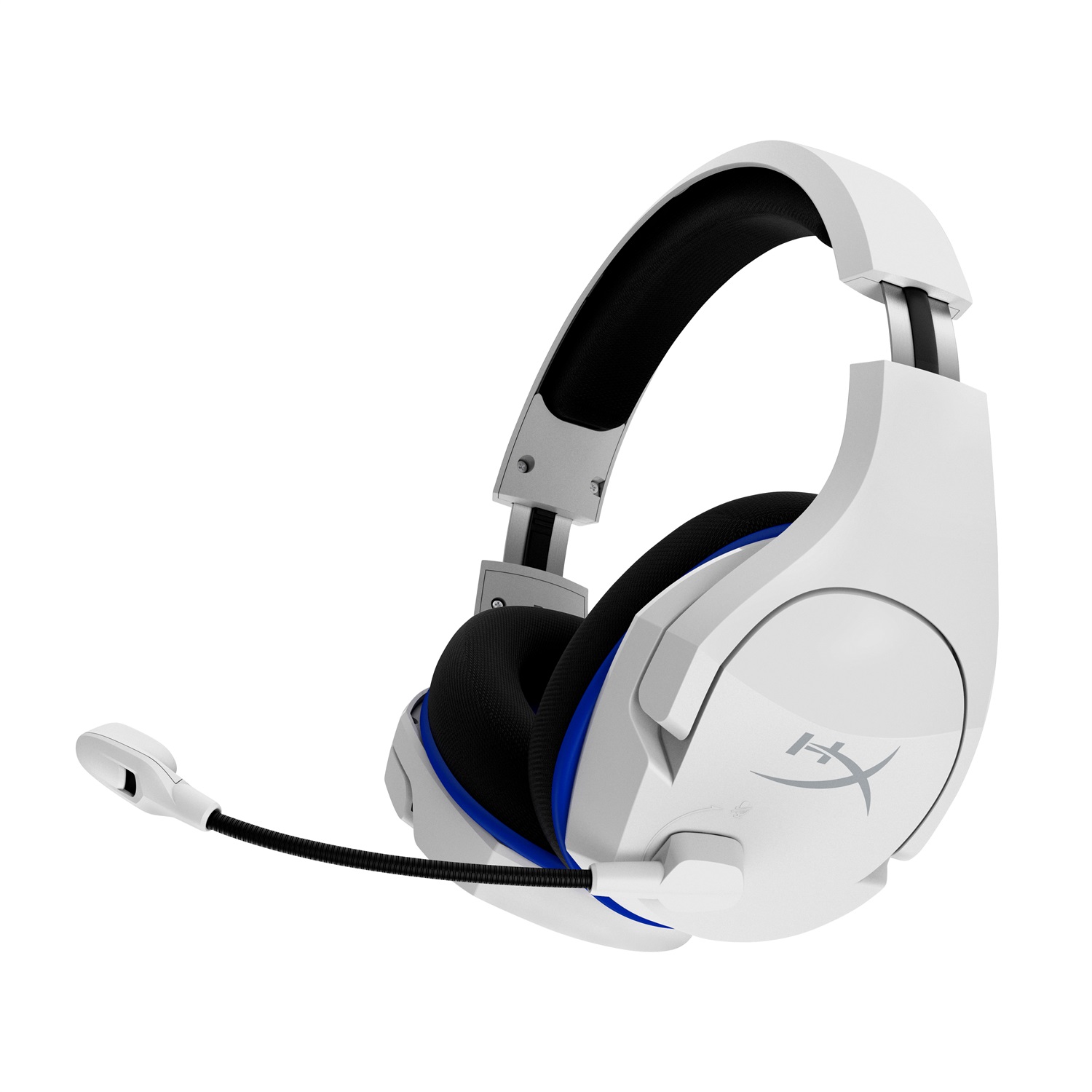 HyperX Cloud Stinger Core - Cuffie da gaming wireless Bianco/Blu - Compatibili con PS4 e PS5, Autonomia 17 ore, Driver 40 mm