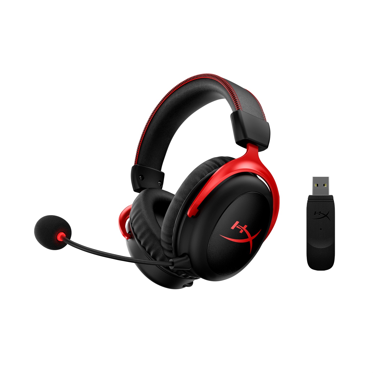 HyperX Cloud II Wireless - Cuffie da Gaming Wireless con Microfono - Nero/Rosso