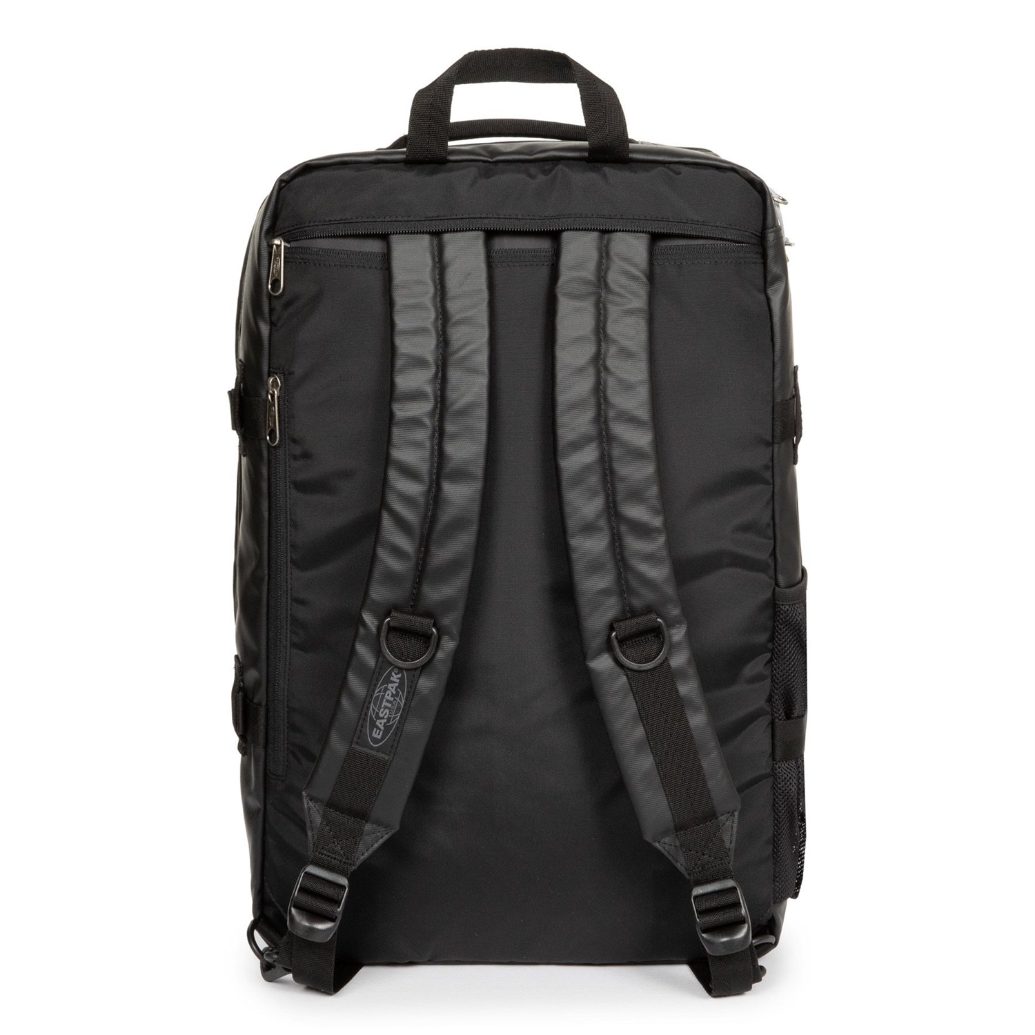 Eastpak Travelpack Tarp Black - Zaino/Borsone 2 in 1, Poliestere, 42 L, Scomparto per Laptop, Spallacci Regolabili