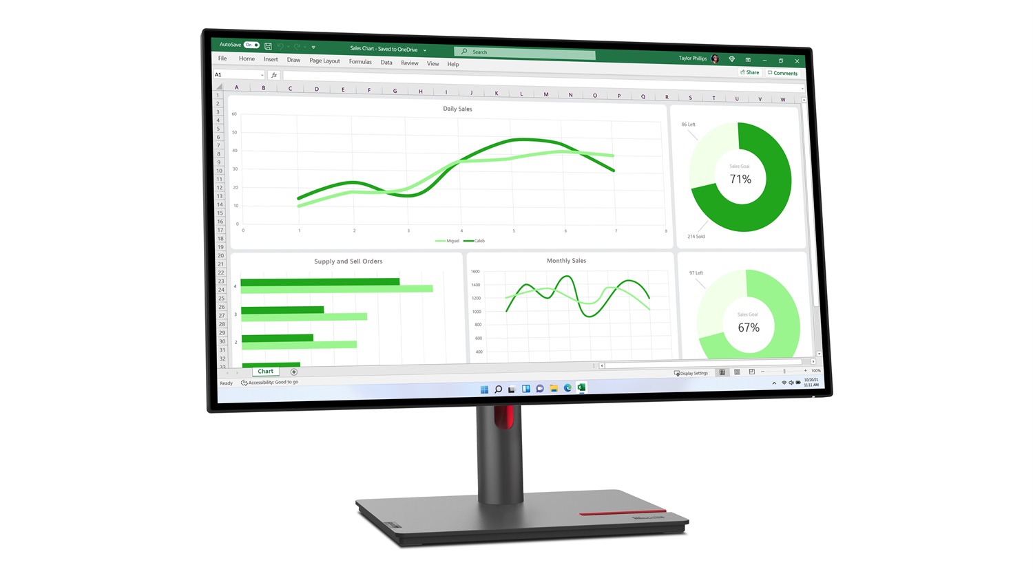 Lenovo ThinkVision P27q-30 Monitor LED 27