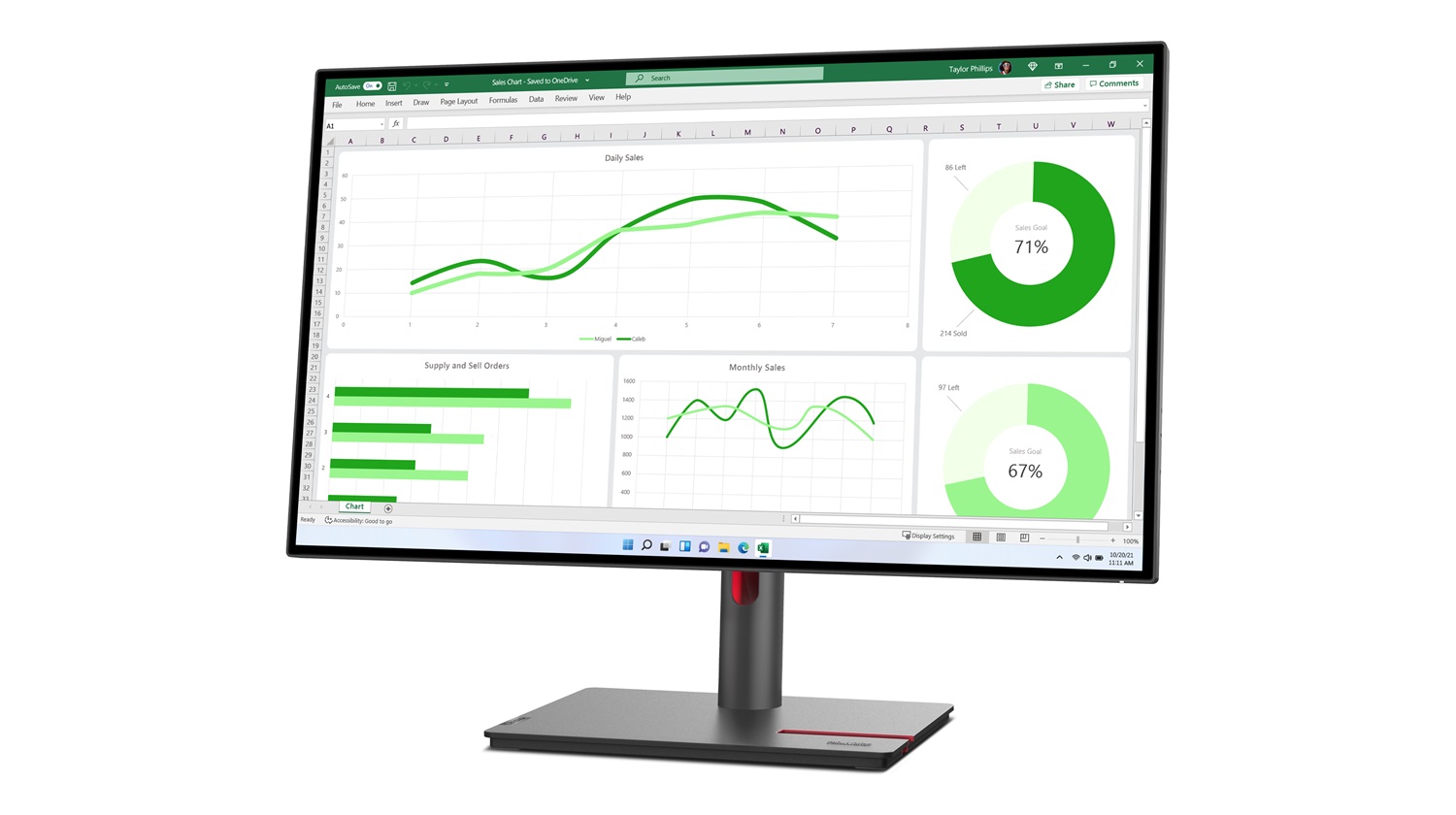 Lenovo ThinkVision P27q-30 Monitor LED 27