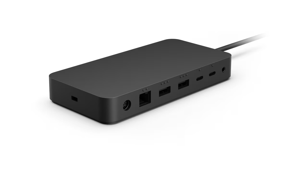 Microsoft Surface Thunderbolt 4 Dock - Docking Station Nero con 8 Porte, 165W, USB-C, USB-A, Ethernet 2.5G