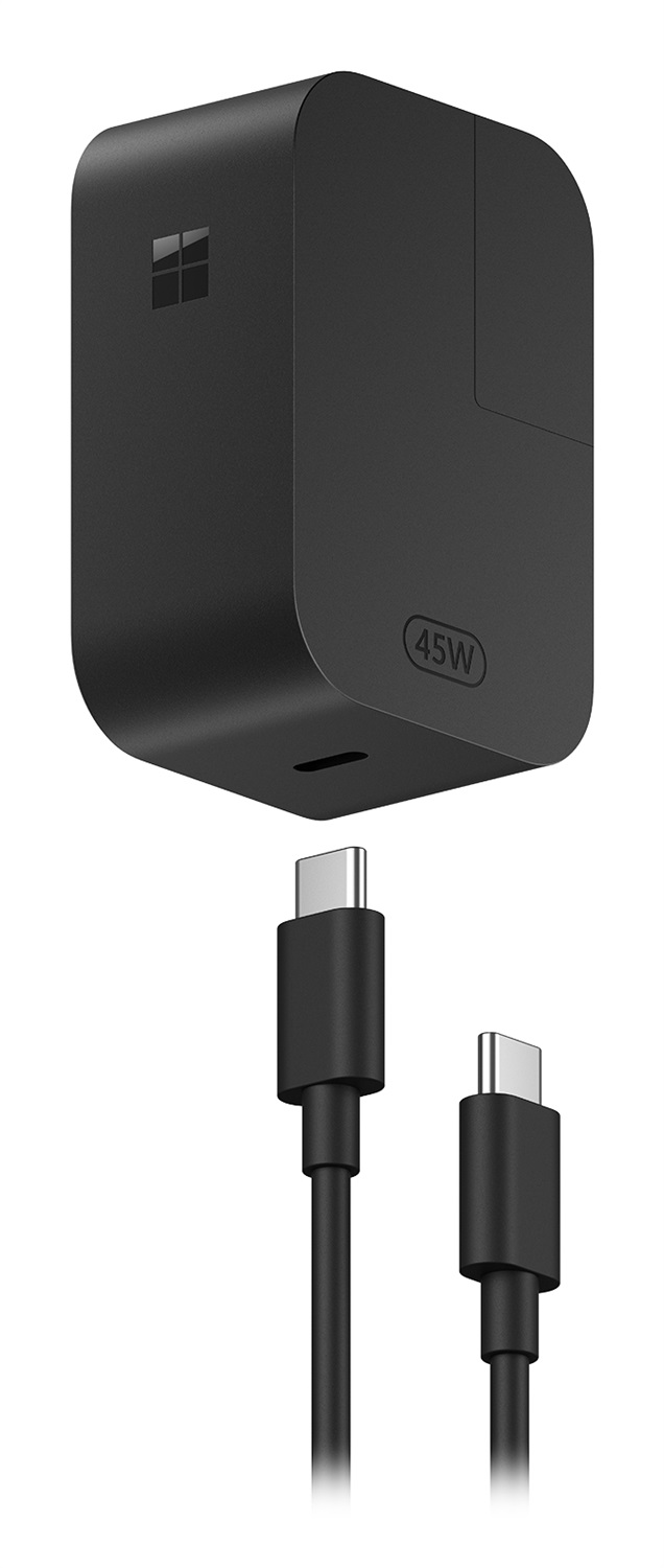 Microsoft Surface Alimentatore USB-C 45W Universale Nero - Design Sottile e Compatto
