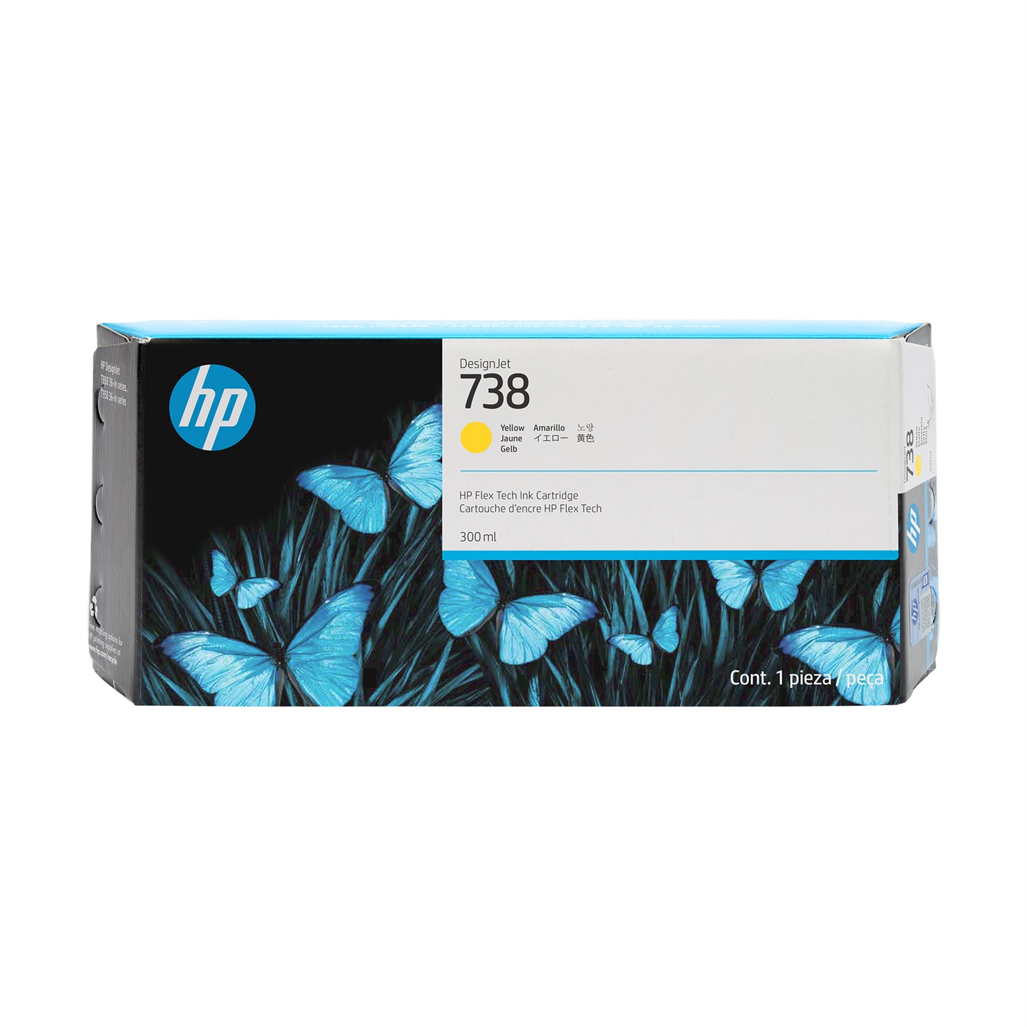 HP 738 Cartuccia d'inchiostro Giallo Originale 300 ml - Resa Elevata (XL) - Compatibile con DesignJet T850 e T950