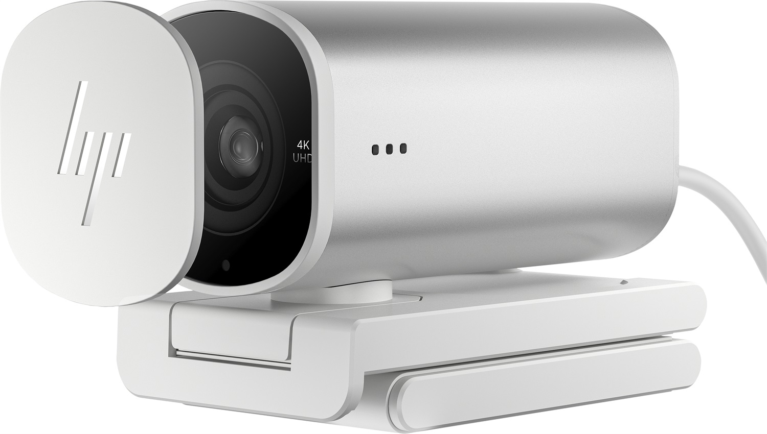 HP 960 4K Streaming Webcam - 8 MP, 3840 x 2160 Pixel, USB-A, Correzione Automatica Colore, Campo Visivo fino a 100°, Compatibile con Zoom e Teams