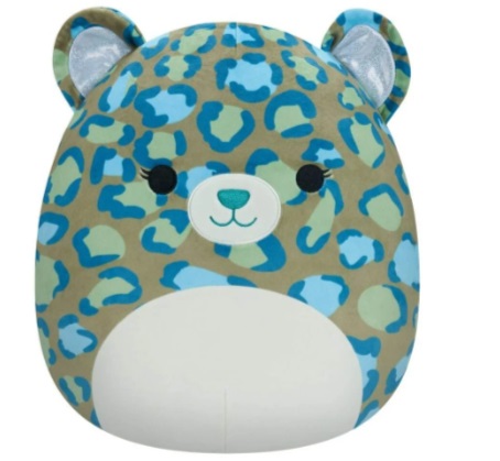 Squishmallows Enos il Leopardo - Peluche Ufficiale Kelly Toys, 30 cm, Morbidissimo Compagno per Coccolarsi e Giocare
