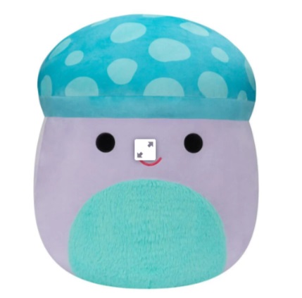 Squishmallows Pyle - Peluche 40 cm, il Funghetto DJ Pyle Remix, Super Morbido e da Collezione