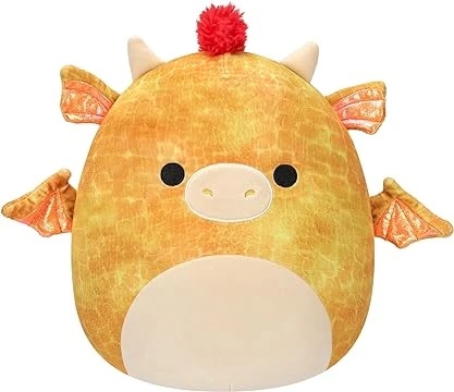 Squishmallows Dieric il Drago - Peluche Morbido 40 cm e 16 Pollici con Capelli Gialli e Rossi