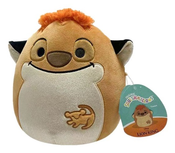 Squishmallows Timon - Peluche ufficiale Disney Lion King, 20 cm e 25 cm, super morbido e soffice