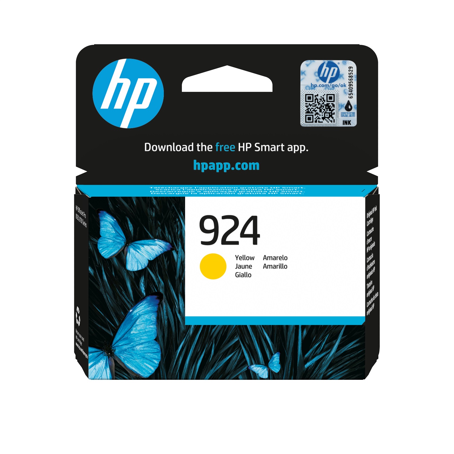 HP Cartuccia di inchiostro giallo originale 924 - Resa 400 pagine, compatibile con HP OfficeJet Pro